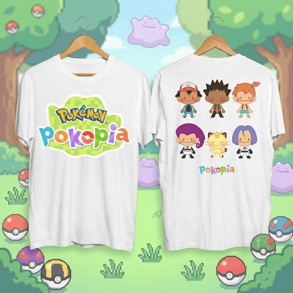 Pokemon Merch 2026 Pokemon Pokopia T-Shirt White Birthday Ideas For Friends - Merchluma