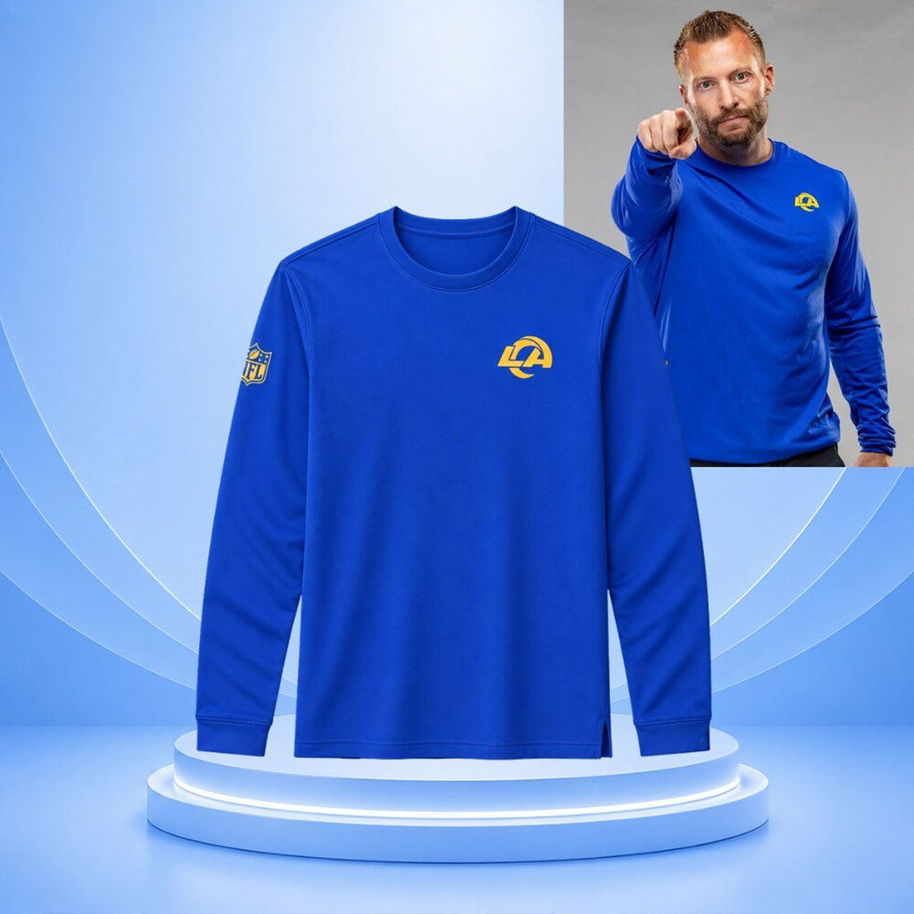 Rams Point And Smile Shirt Los Angeles Rams Sideline Coach Long Sleeve T-Shirt Fan Gifts - Merchluma