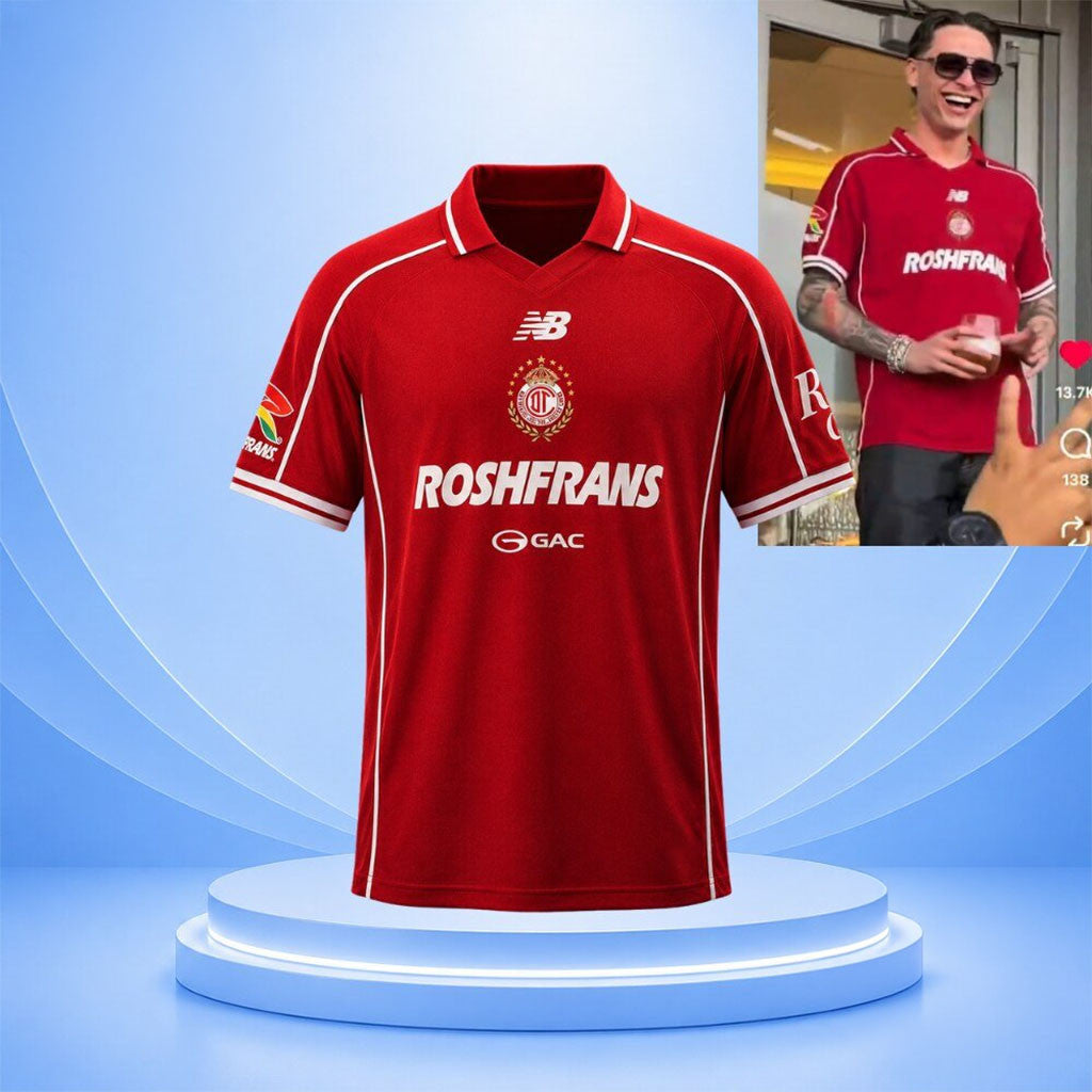 Peso Pluma X Toluca 2026 27 Home Kit Jersey Shirt Peso Pluma Merch Red Gifts For Him - Merchluma