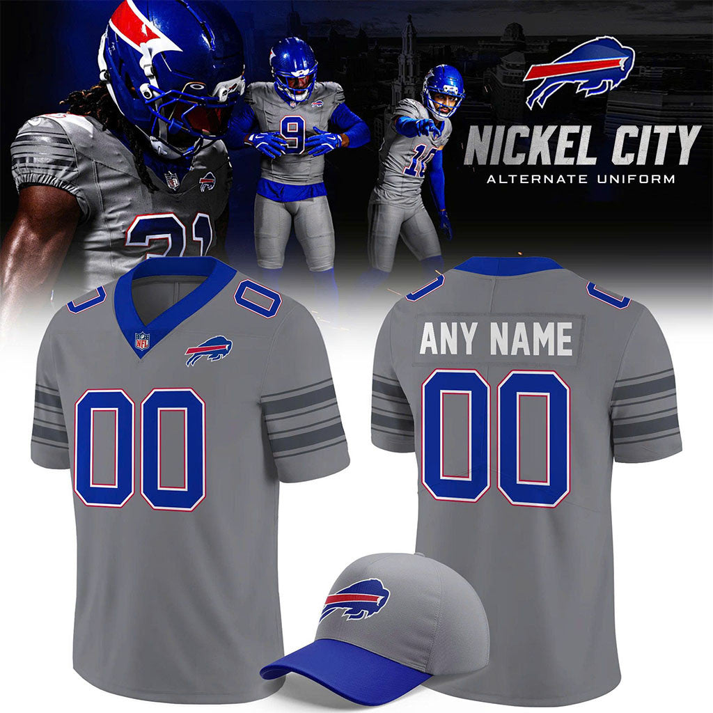 Personalized Buffalo Bills Nickel City Alternate Game Football Jersey Buffalo Bills Merch 2026 - Merchluma