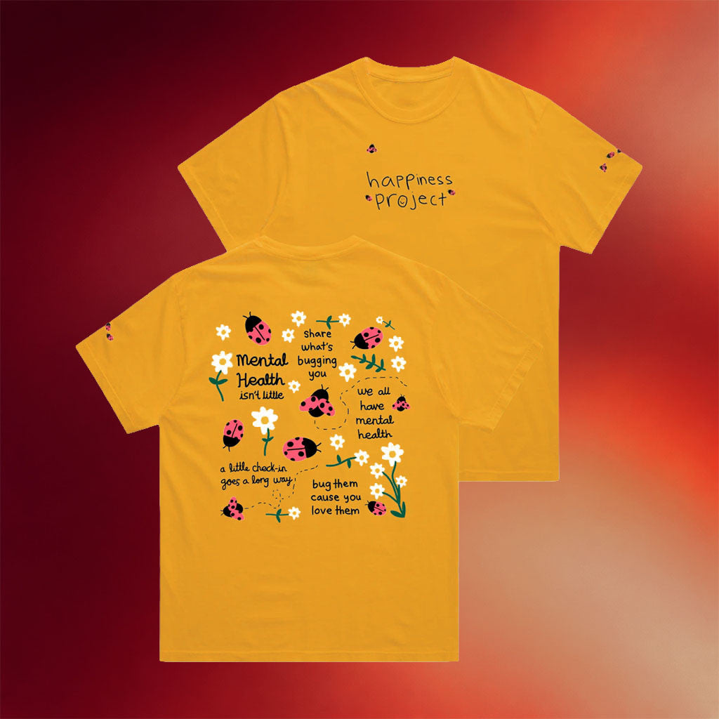 Happiness Project Merch 2026 Ladybug T-Shirt Mental Health Awareness Shirt Motivational Gifts - Merchluma
