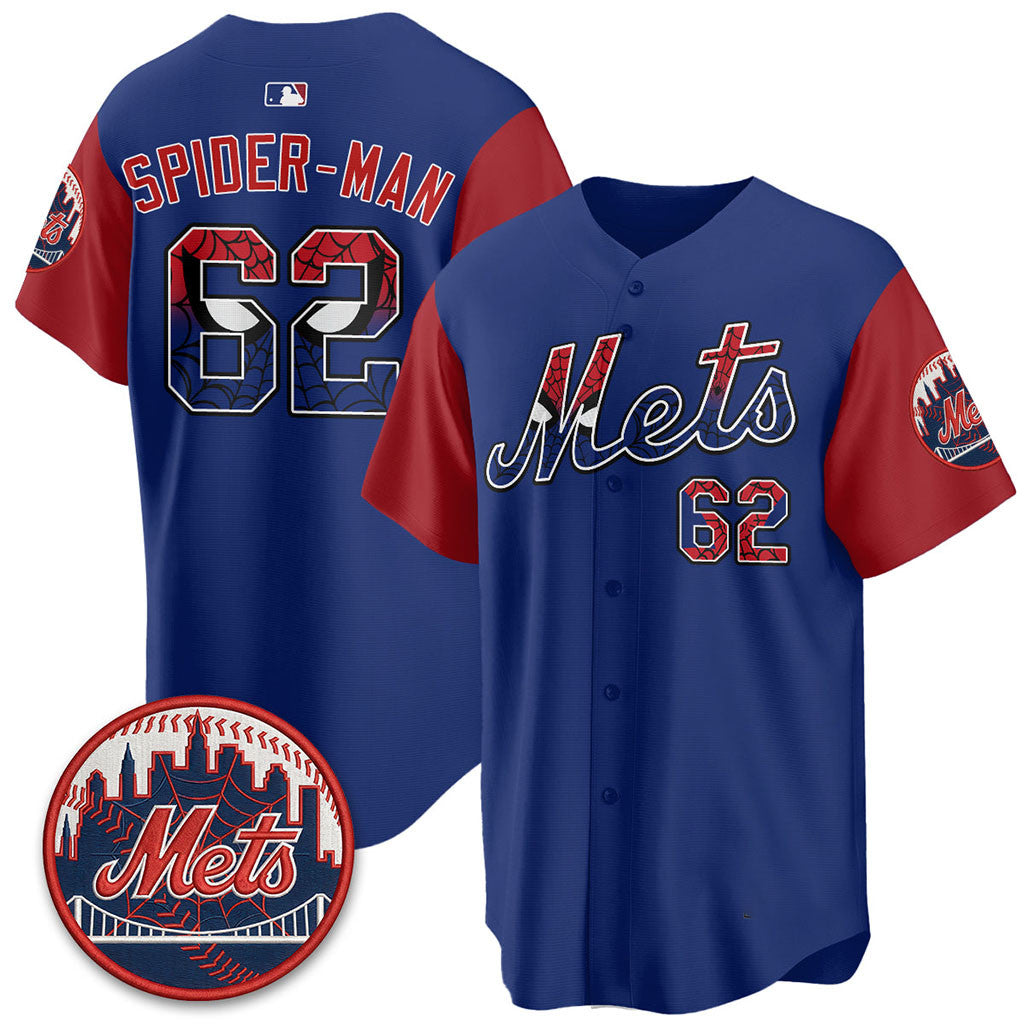 New York Mets X Web-Head Spider Man Brand New Day Baseball Jersey NY Mets Merch Fan Gifts - Merchluma