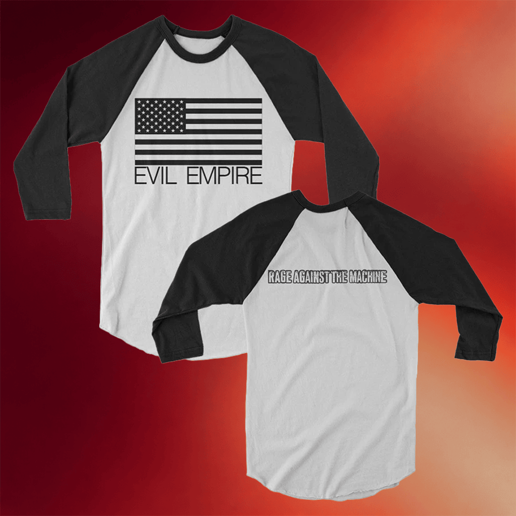 Rage Against The Machine Merch Evil Empire Flag Baseball T-Shirt Rage Against The Machine Shirt - Merchluma