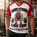 Georgia Bulldogs Merch 2026 Dawg Strong Cardio Wrong V-Neck Jersey Mens Fitness Gifts - Merchluma