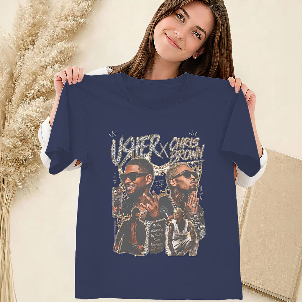 Usher X Chris Brown Shirt 2026 R&B Tour Fan Tee Gifts For Music Fans - Merchluma