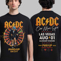 ACDC Las Vegas NV 2026 Shirt PWRD Up Sin City T-Shirt ACDC Merch Best Gifts For Music Lovers - Merchluma