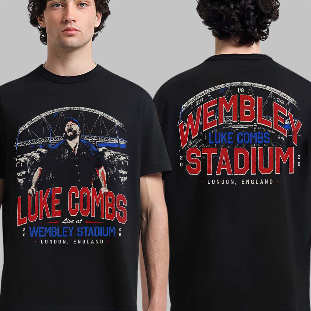 Luke Combs Live At Wembley Stadium 2026 T-Shirt Luke Combs Merch Best Gifts For Music Lovers - Merchluma