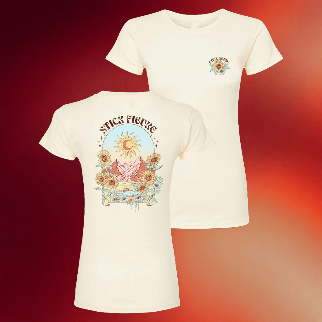 Stick Figure Merch 2026 Mountain Bloom T-Shirt Stick Figure Band Shirts Best Gift For Her - Merchluma