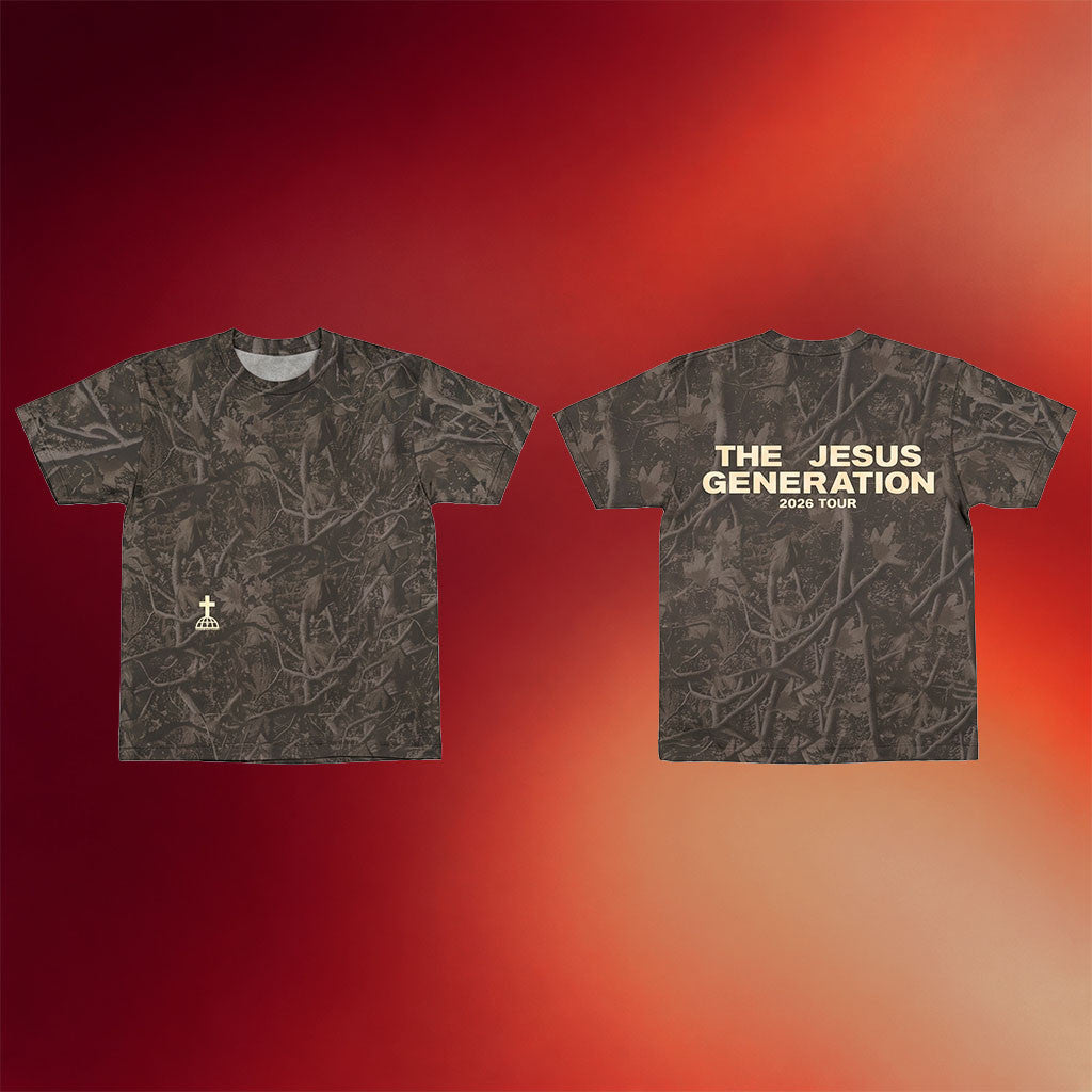 Forrest Frank Merch 2026 The Jesus Generation Tour T-Shirt Camo Forrest Frank Concert Merch - Merchluma