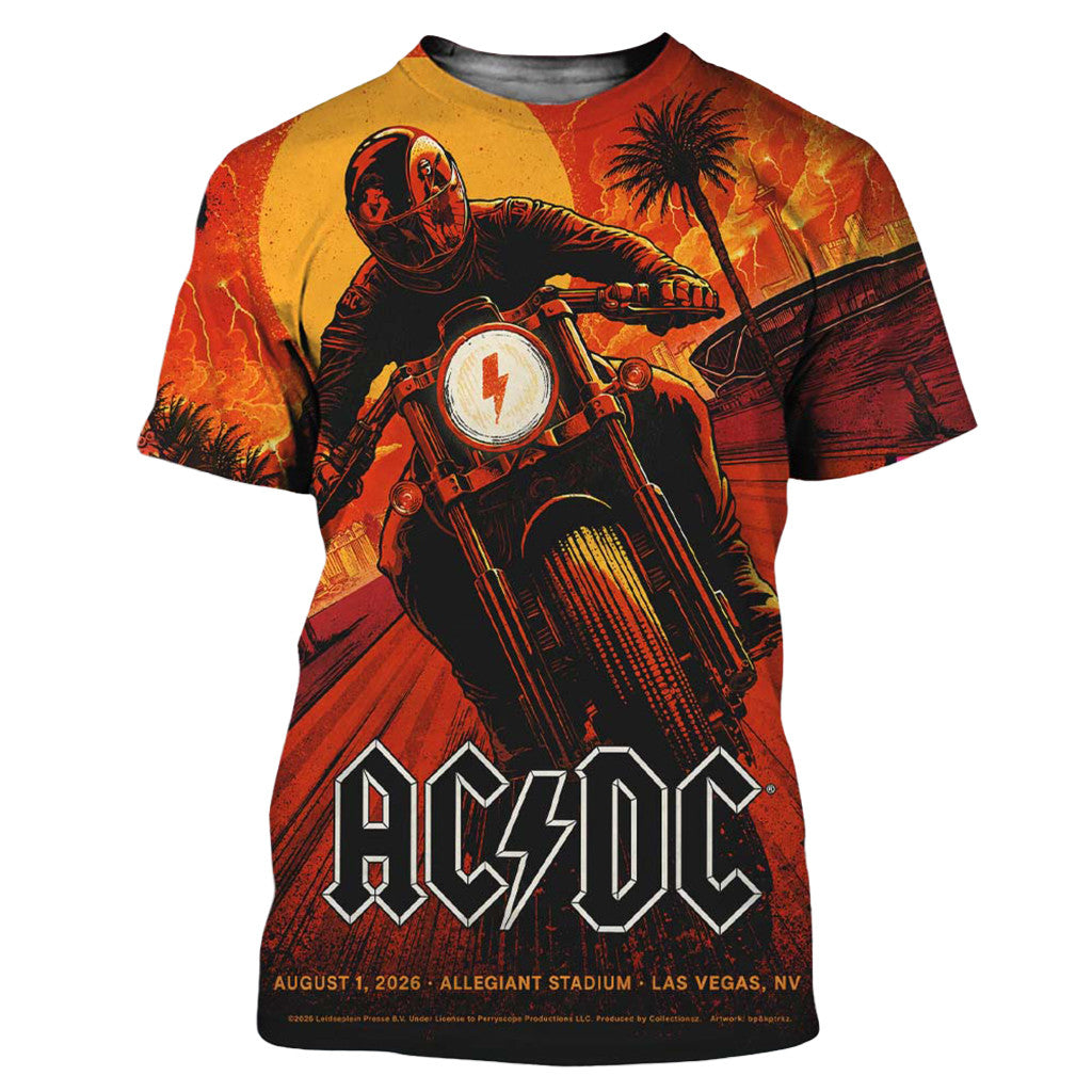 ACDC Las Vegas NV 2026 T-Shirt PWR Up Tour Shirt ACDC Merch Gifts For Rock Fan - Merchluma