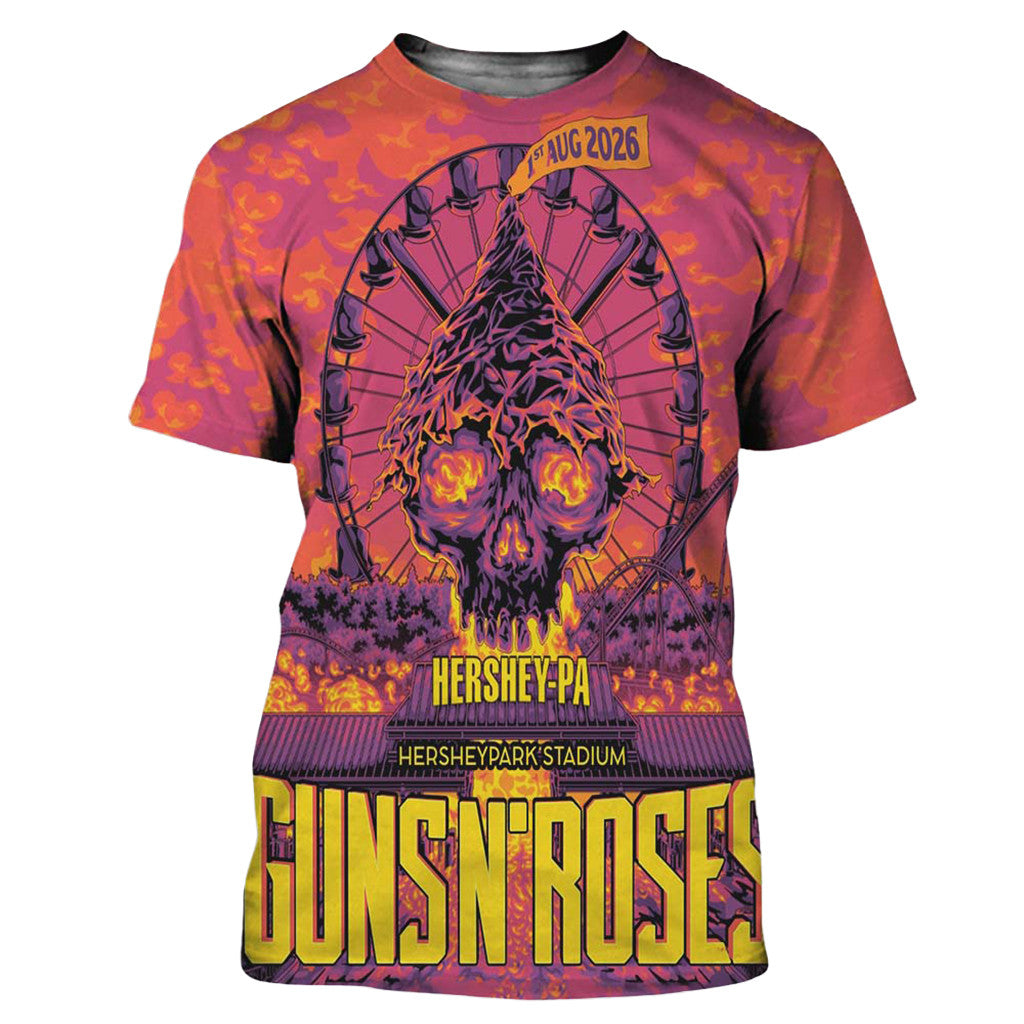 Guns N Roses Hershey PA 2026 Event Shirt Guns N Roses Merch Gift Ideas For Music Lovers - Merchluma