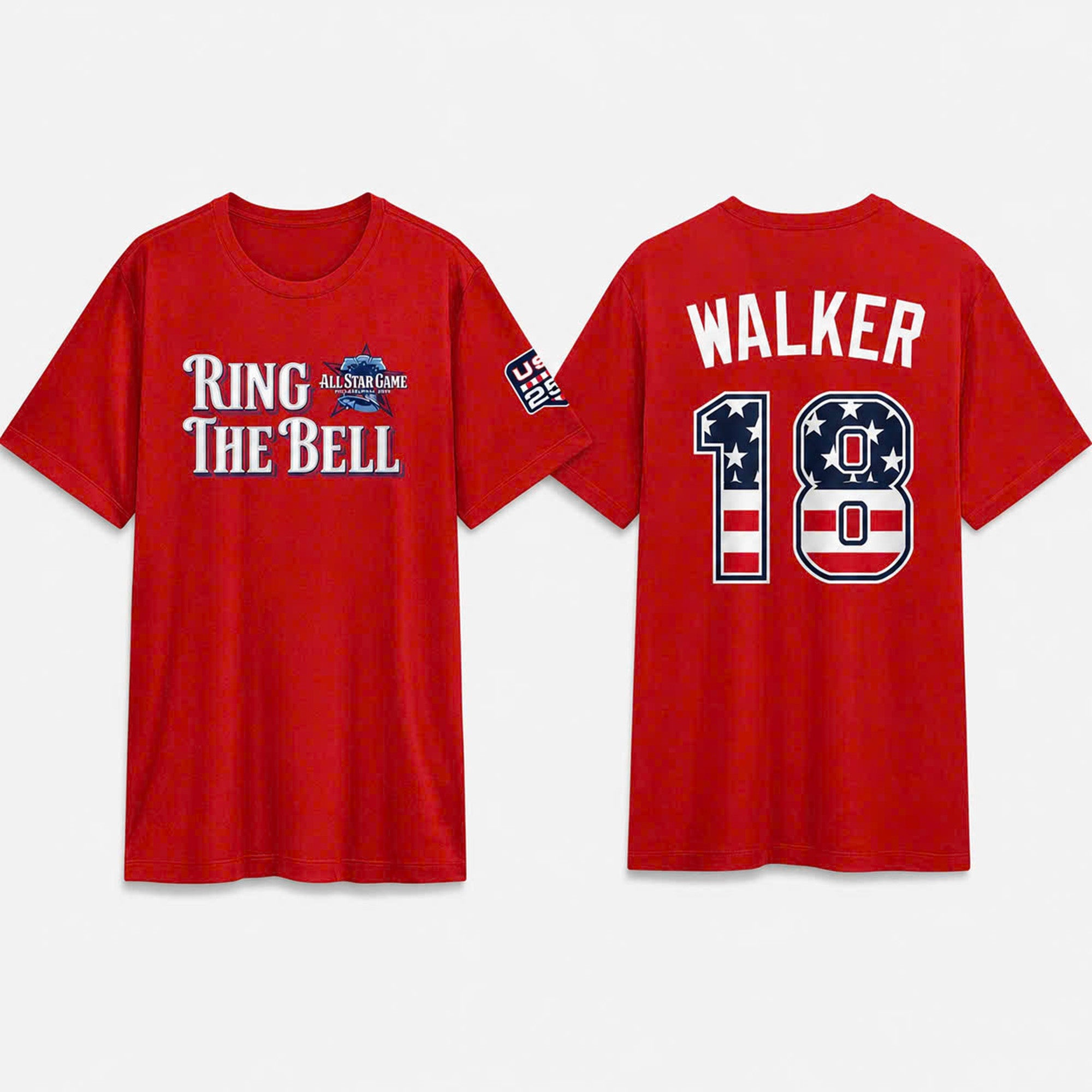 Walker #18 Ring The Bell All Star Game 2026 Shirt Red Gift Ideas For Fans - Merchluma