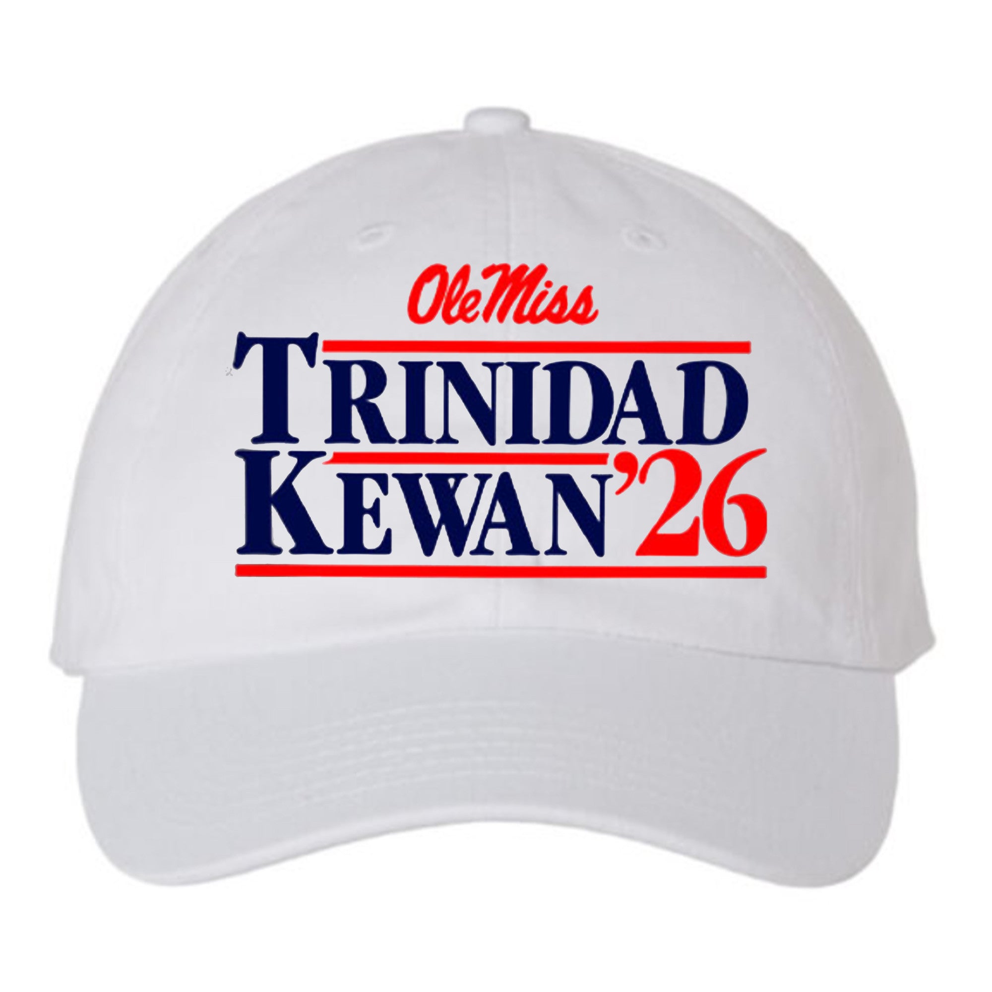 Trinidad Kewan Ole Miss 26 Hat White Ole Miss Rebels Merch Gifts For Son - Merchluma