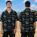 Iron Maiden Merch Summer 2026 Collection Eddie Tropical Somewhere in Time Hawaiian Shirt - Merchluma
