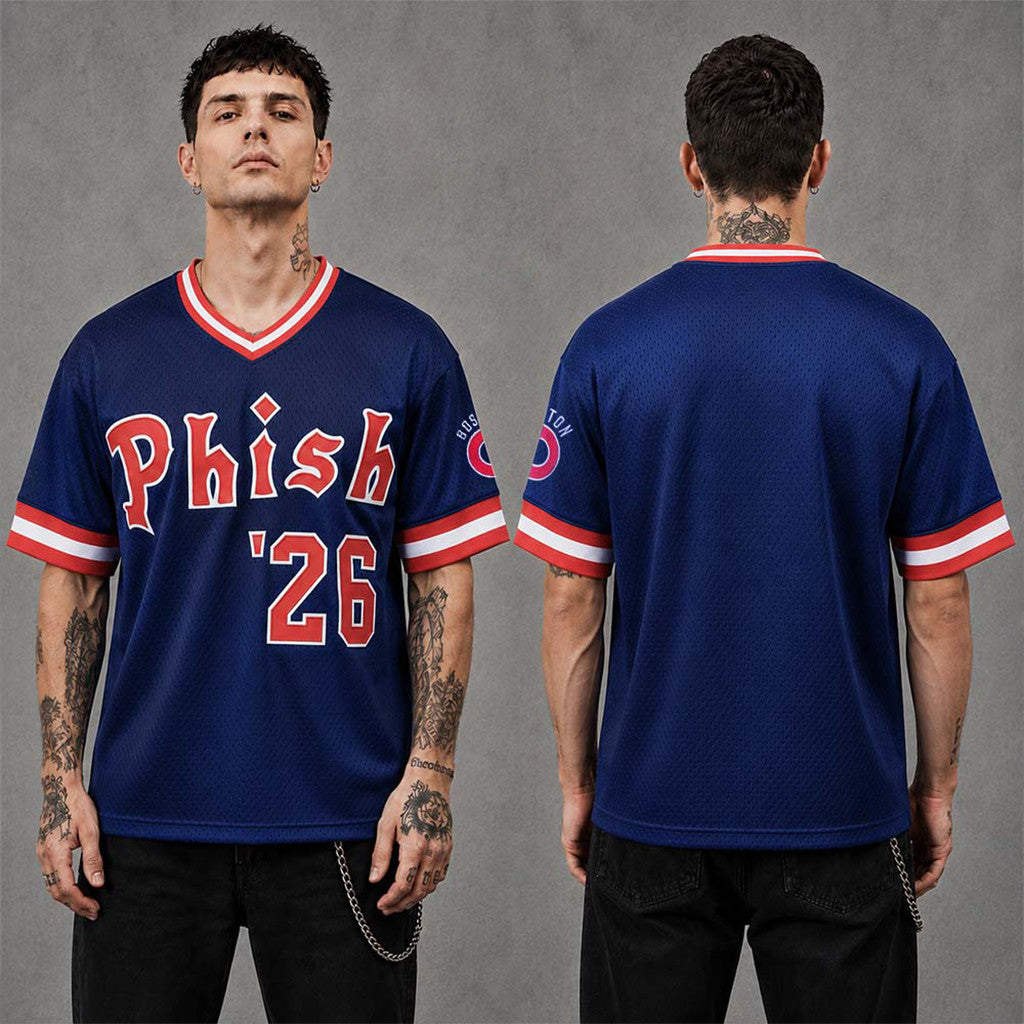 Phish Dry Goods X Ebbets Field Boston MA 2026 V-Neck Jersey Phish Merch Gift For Fan - Merchluma