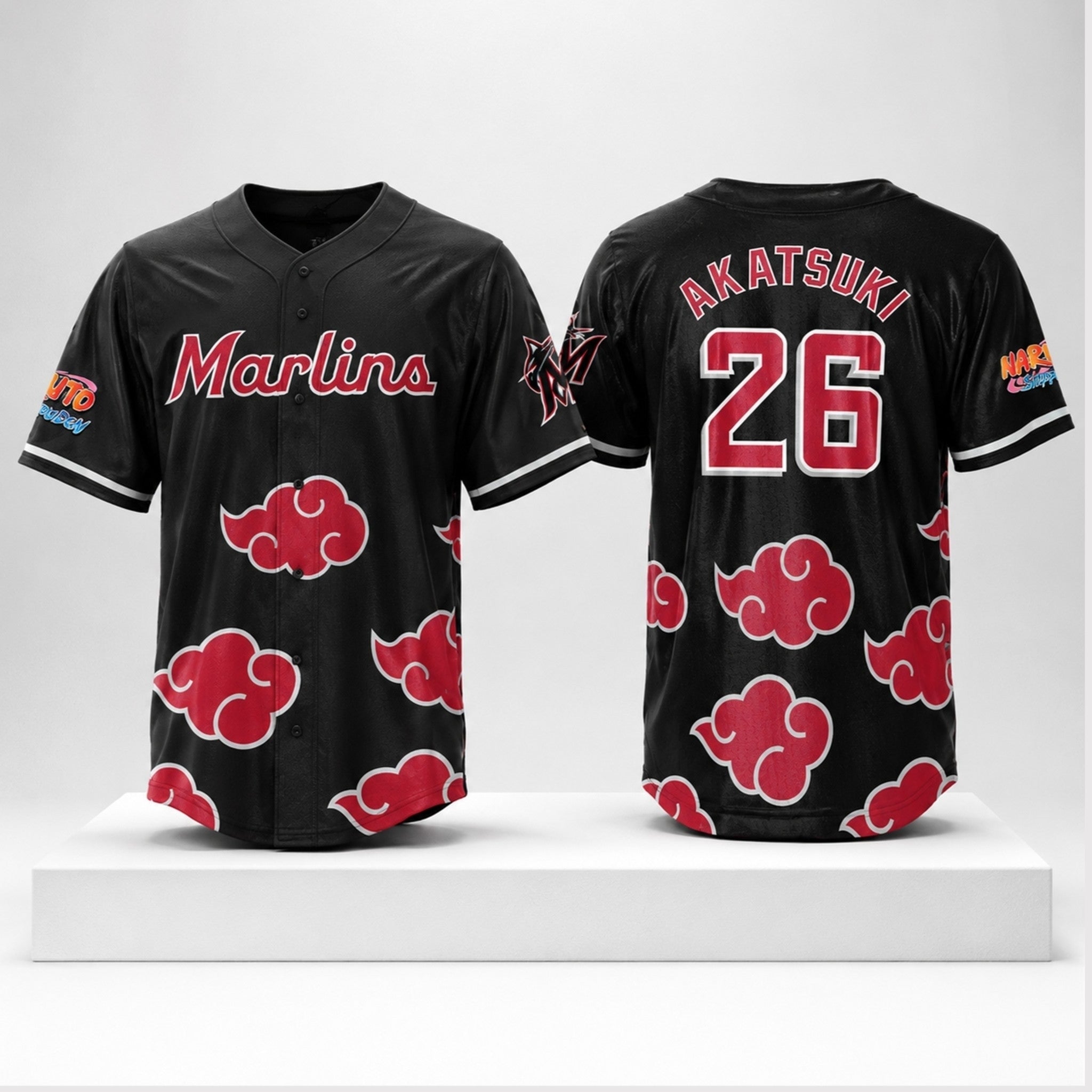 Marlins Akatsuki Naruto Day Jersey 2026 Miami Marlins Merch Gifts For Baseball Lovers - Merchluma