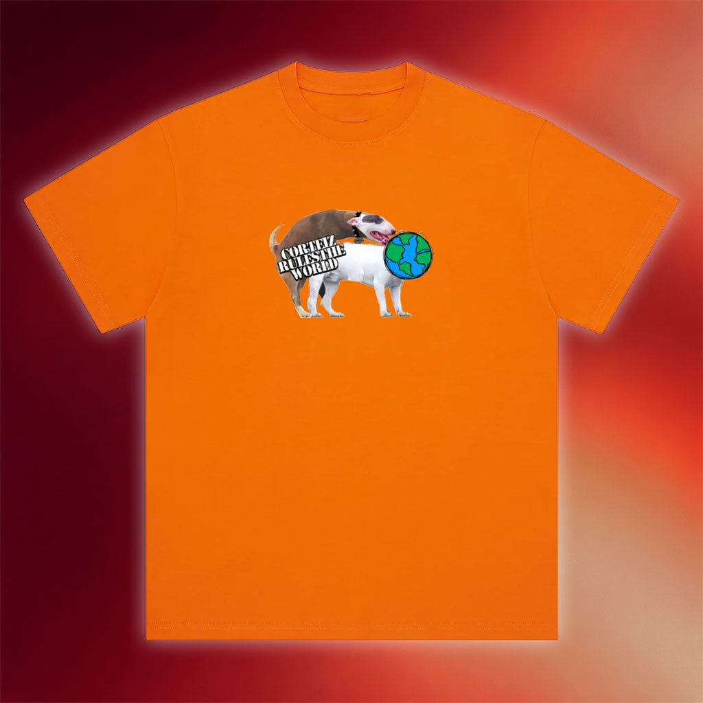Corteiz Merch 2026 Doggy T-Shirt Corteiz Rules The World Shirt Funny Adult Gifts Ideas - Merchluma
