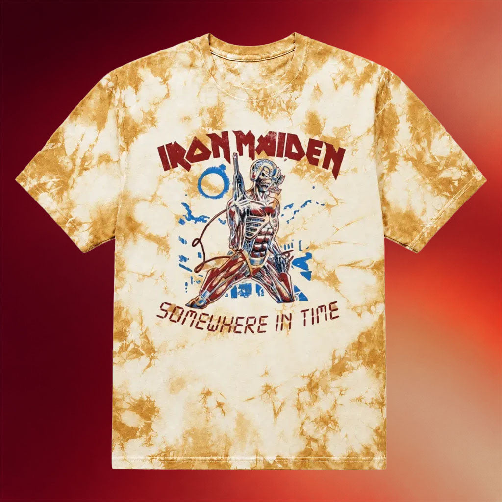 Iron Maiden Merch 2026 Somewhere In Time Eddie Tie Dye T-Shirt Gift For Band Fans - Merchluma