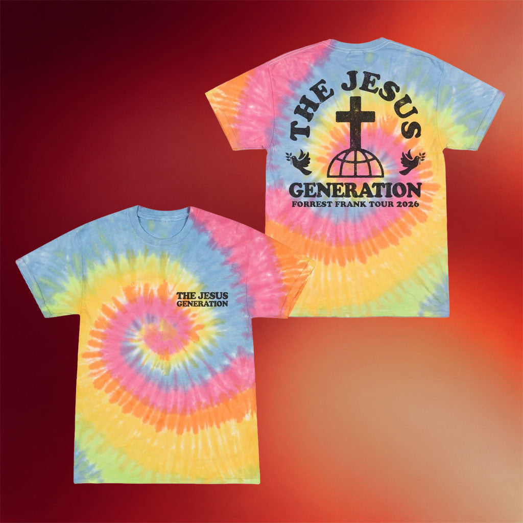 Forrest Frank Merch 2026 The Jesus Generation Tour Tie Dye T-Shirt Forrest Frank Tour Merch - Merchluma
