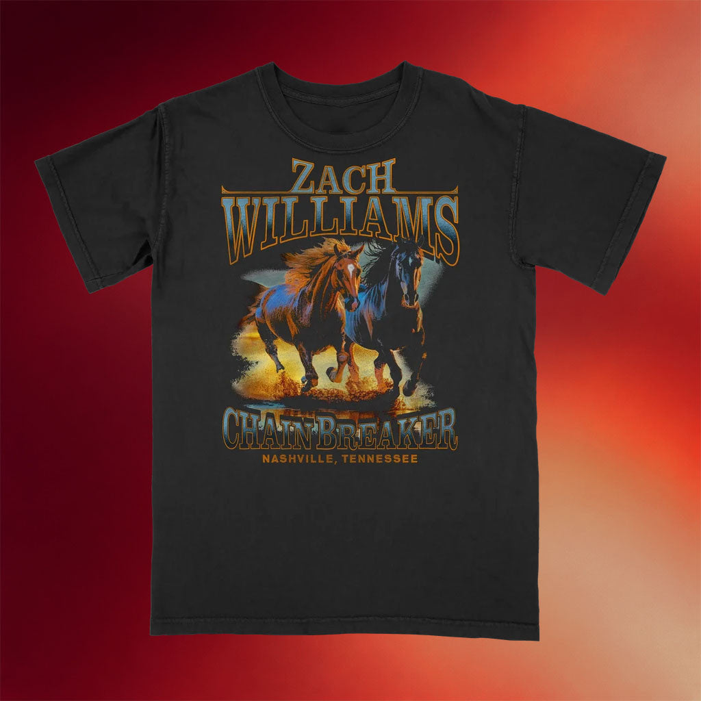 Zach Williams Merch 2026 Chainbreaker Horses T-Shirt Cool Gifts For Music Lovers - Merchluma