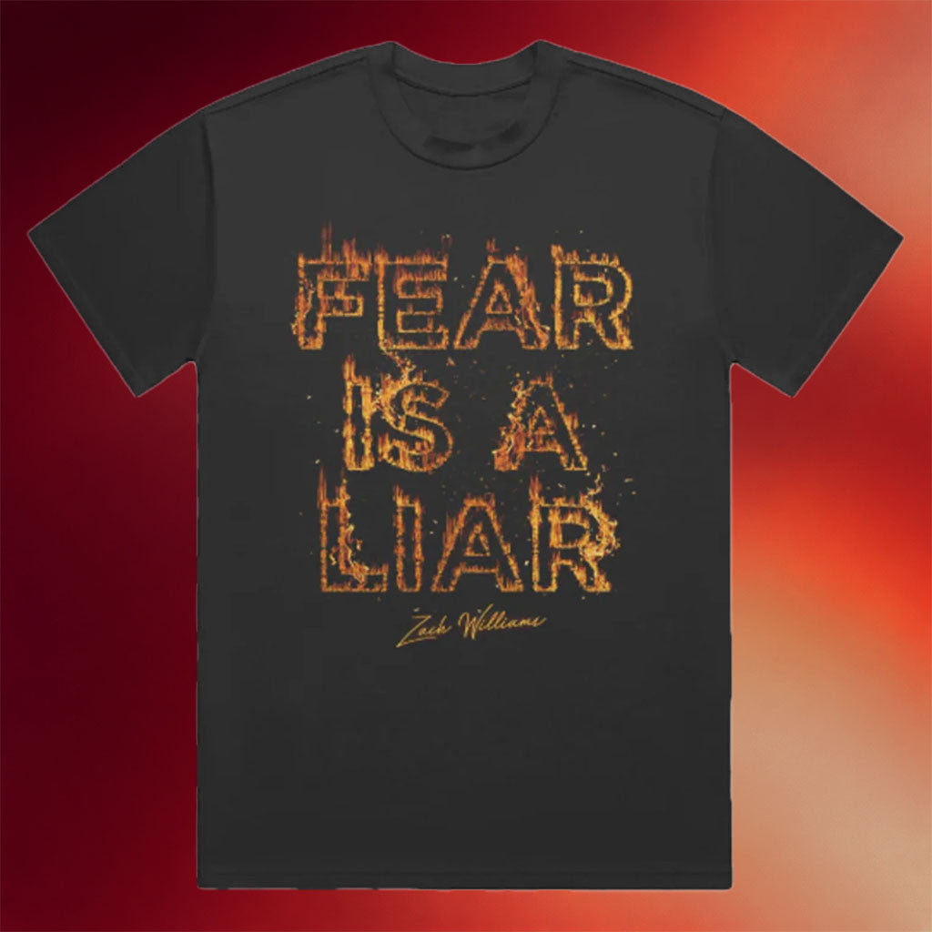 Zach Williams Merch 2026 Fear Is A Liar Flames T-Shirt Zach Williams Shirt Christian Gifts - Merchluma