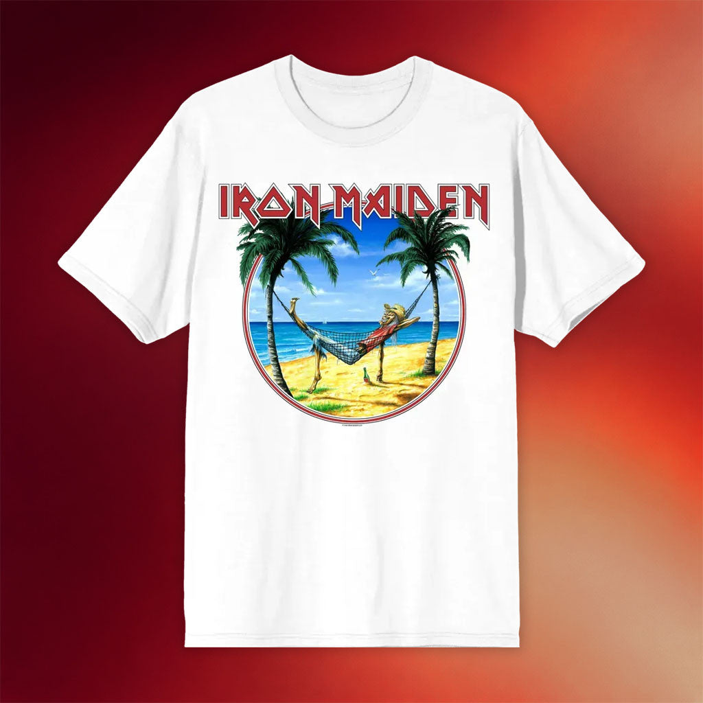 Iron Maiden Merch 2026 Eddie Off Tour T-Shirt White Presents For Music Lovers - Merchluma