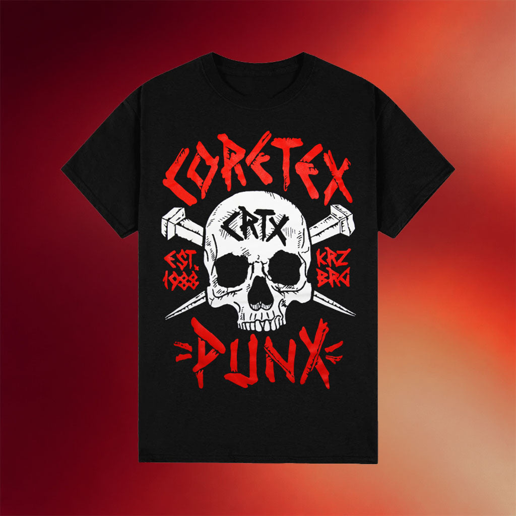 Coretex Records Merch 2026 Coretex Punx T-Shirt Black Music Gift Ideas For Guys - Merchluma
