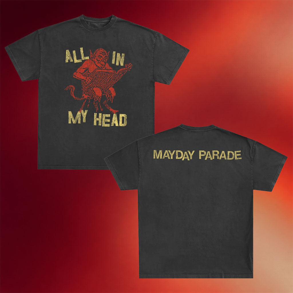 Mayday Parade Merch 2026 All In My Head T-Shirt Gift Ideas For Rock Lovers - Merchluma