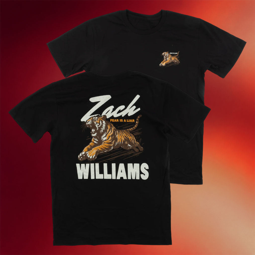 Zach Williams Merch 2026 Fear Is A Liar Tiger T-Shirt Black Present For Christian - Merchluma