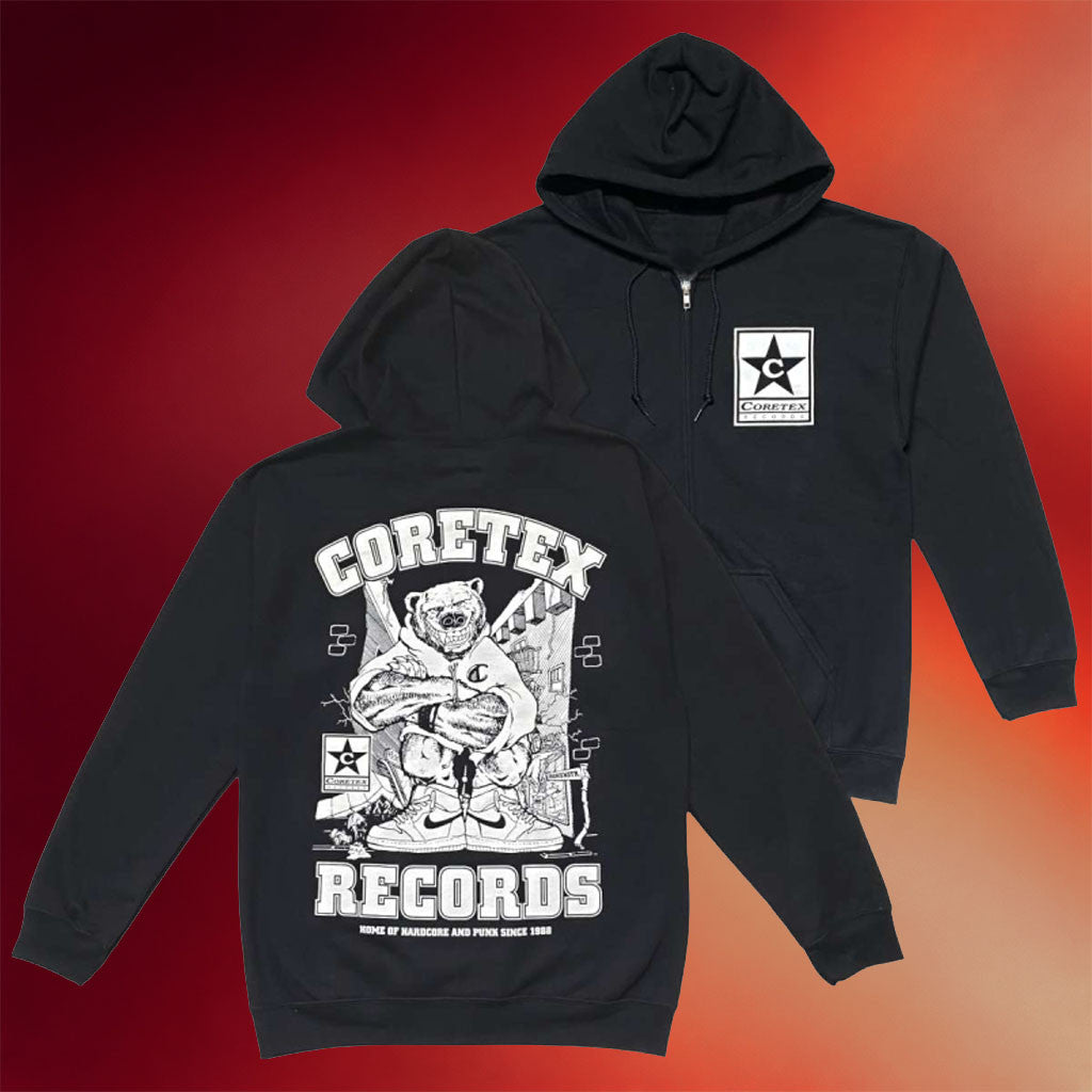 Coretex Records Merch 2026 Coretex Star Bear Zip Hoodie Birthday Gift Ideas For Him - Merchluma