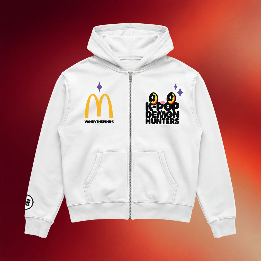 KPop Demon Hunters X McDonald's X VANDYTHEPINK Merch 2026 Logo Zip Hoodie Gift For Fans - Merchluma