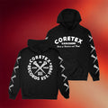 Coretex Records Merch 2026 Coretex Nails Hoodie Black Music Related Gifts For Guys - Merchluma