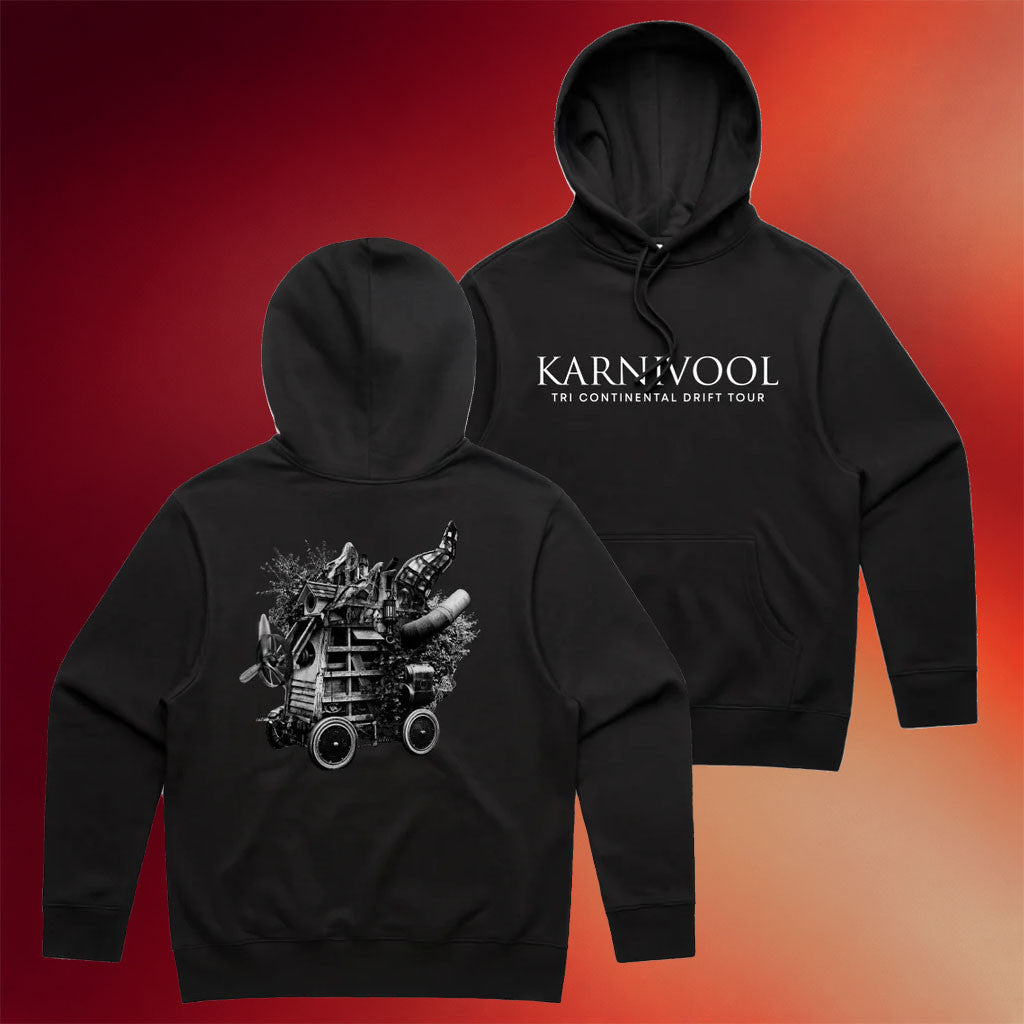 Karnivool Merch 2026 Tri Continental Drift Tour Hoodie Black Gifts For A Rock Music Lover - Merchluma