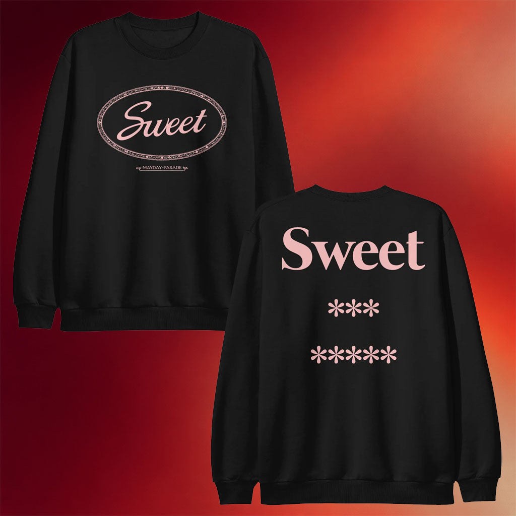 Mayday Parade Merch 2026 Sweet Black Crewneck Sweatshirt Gift For Rock Band Fans - Merchluma