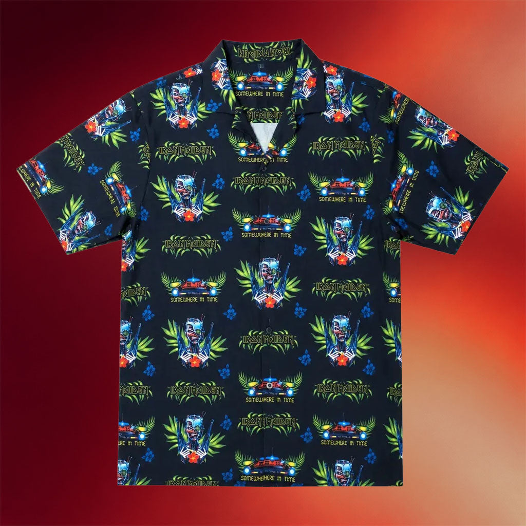 Iron Maiden Merch 2026 Somewhere In Time Hawaiian Shirt Best Gifts For Music Lovers - Merchluma