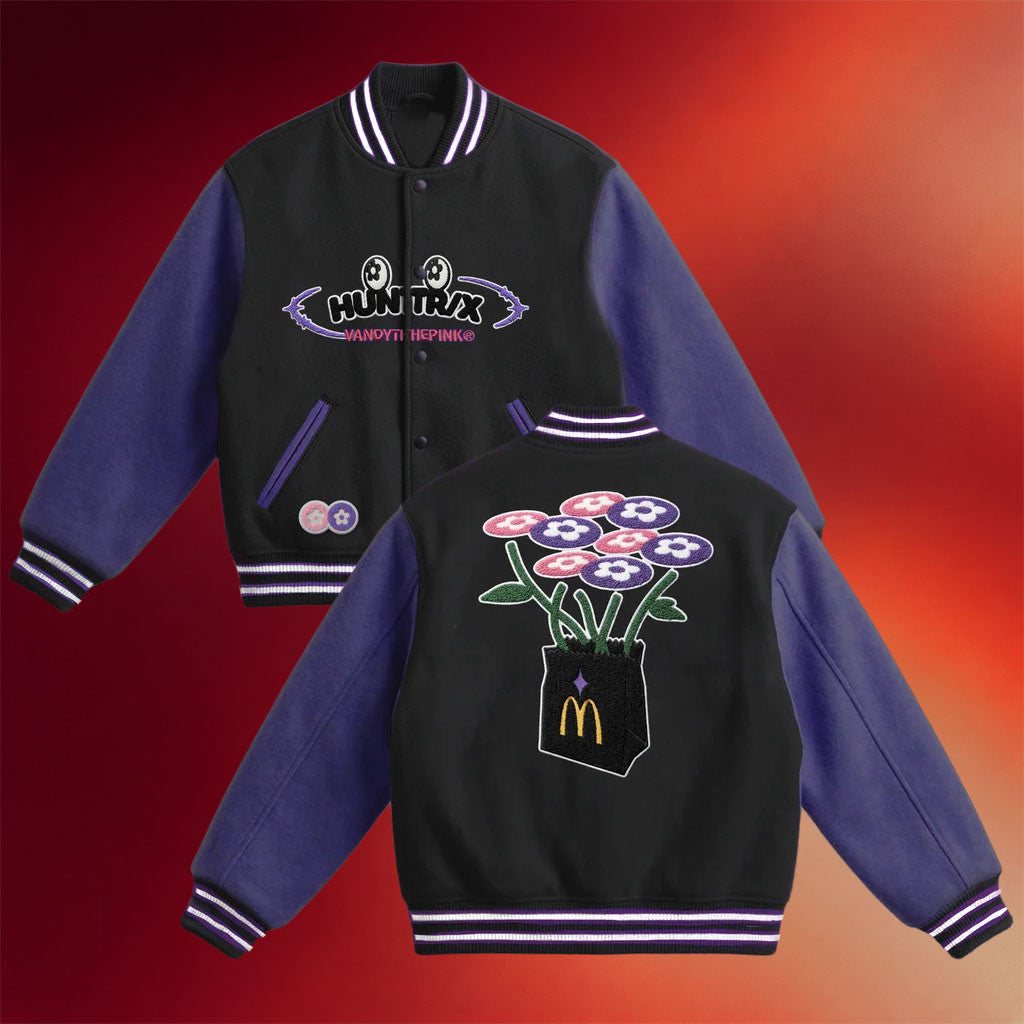 KPop Demon Hunters X McDonald's X VANDYTHEPINK Merch 2026 Huntrx Varsity Jacket Fan Gifts - Merchluma