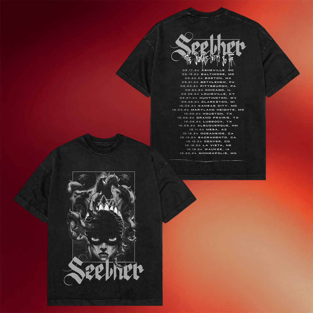 Seether Merch Octopus 2024 Tour Black T-Shirt Seether Shirt Cool Gifts For Music Lovers - Merchluma