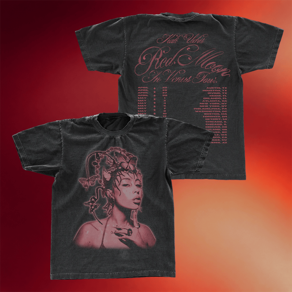 Shop Kali Uchis Merch Red Moon In Venus Tour T-Shirt Best Gifts For Music Lovers - Merchluma