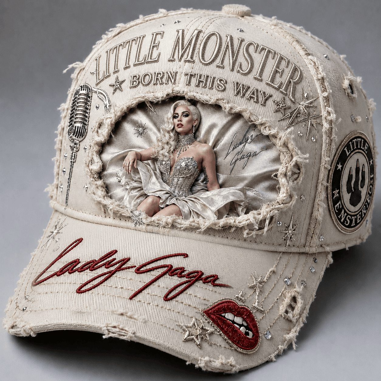 Lady Gaga Little Monster Born This Way Hat Lady Gaga Merch Best Gift For Music Lovers - Merchluma