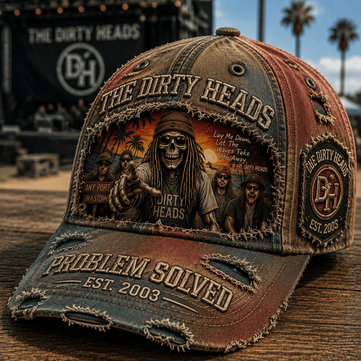 The Dirty Heads Est 2003 Hat Problem Solved Cap The Dirty Heads Merch Gift For Rock Band Fans - Merchluma