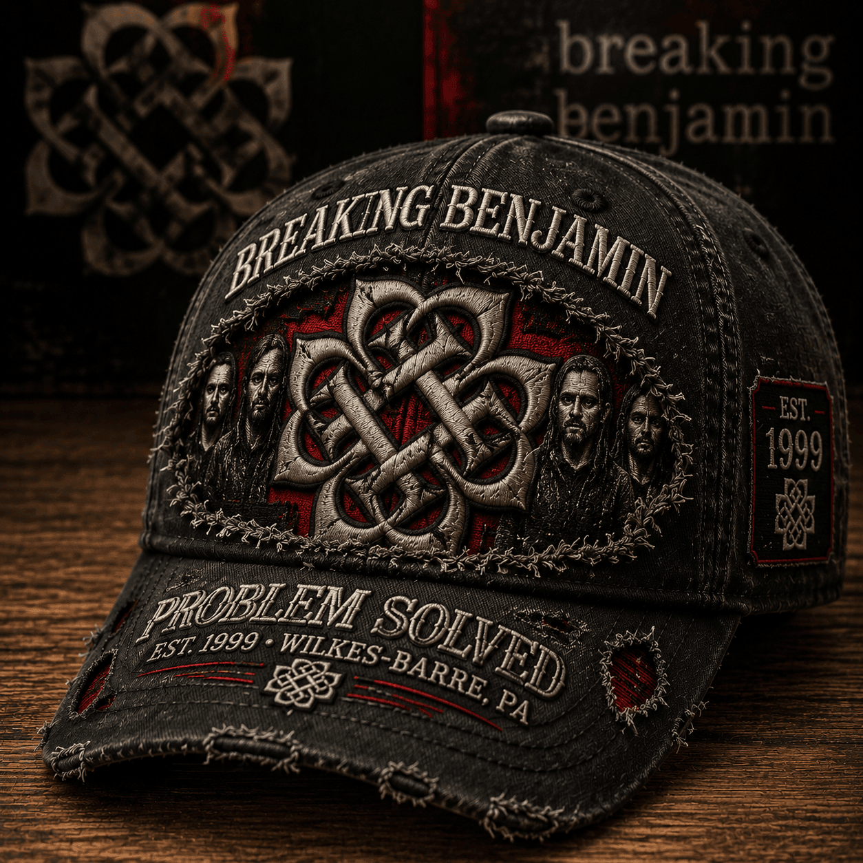 Breaking Benjamin Problem Solved Est 1999 Hat Breaking Benjamin Merch Gifts For Rock Fan - Merchluma