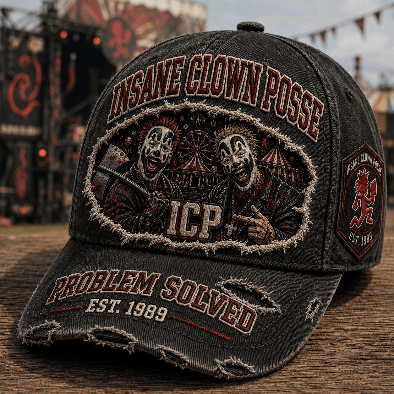Insane Clown Posse ICE Problem Solved Hat Insane Clown Posse Merch Gift For Hip Hop Fans - Merchluma