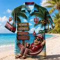 Indiana Hoosiers No Work No Stress Hawaiian Shirt Summer Beach Outfits Indiana Hoosiers Merch - Merchluma