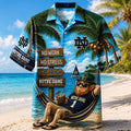 Notre Dame Fighting Irish No Work No Stress Hawaiian Shirt Notre Dame Merch Cool Summer Gifts - Merchluma