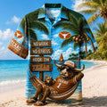 Texas Longhorns No Work No Stress Hawaiian Shirt Summer Outfits Texas Longhorns Merch Fan Gifts - Merchluma