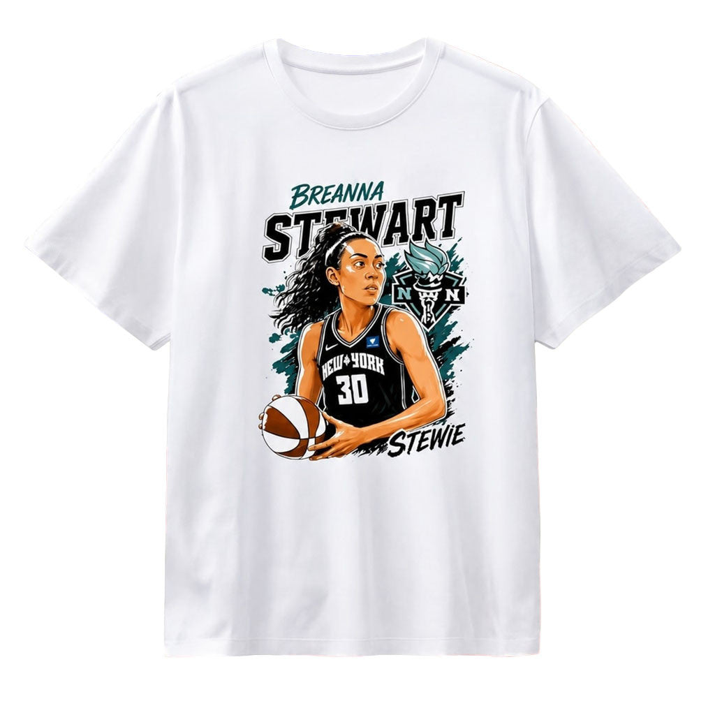 Breanna Stewart New York Liberty Stewie 30 T-Shirt NY Liberty Merch Gift For Basketball Lover - Merchluma