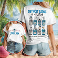 Detroit Football Peanuts Snoopy Jam Shirt Detroit Lions Is My Jam T-Shirt Detroit Lions Merch - Merchluma
