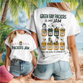 Green Bay Packers Snoopy Is My Jam Football Shirt Packers Merch Gift Ideas For Game Day - Merchluma