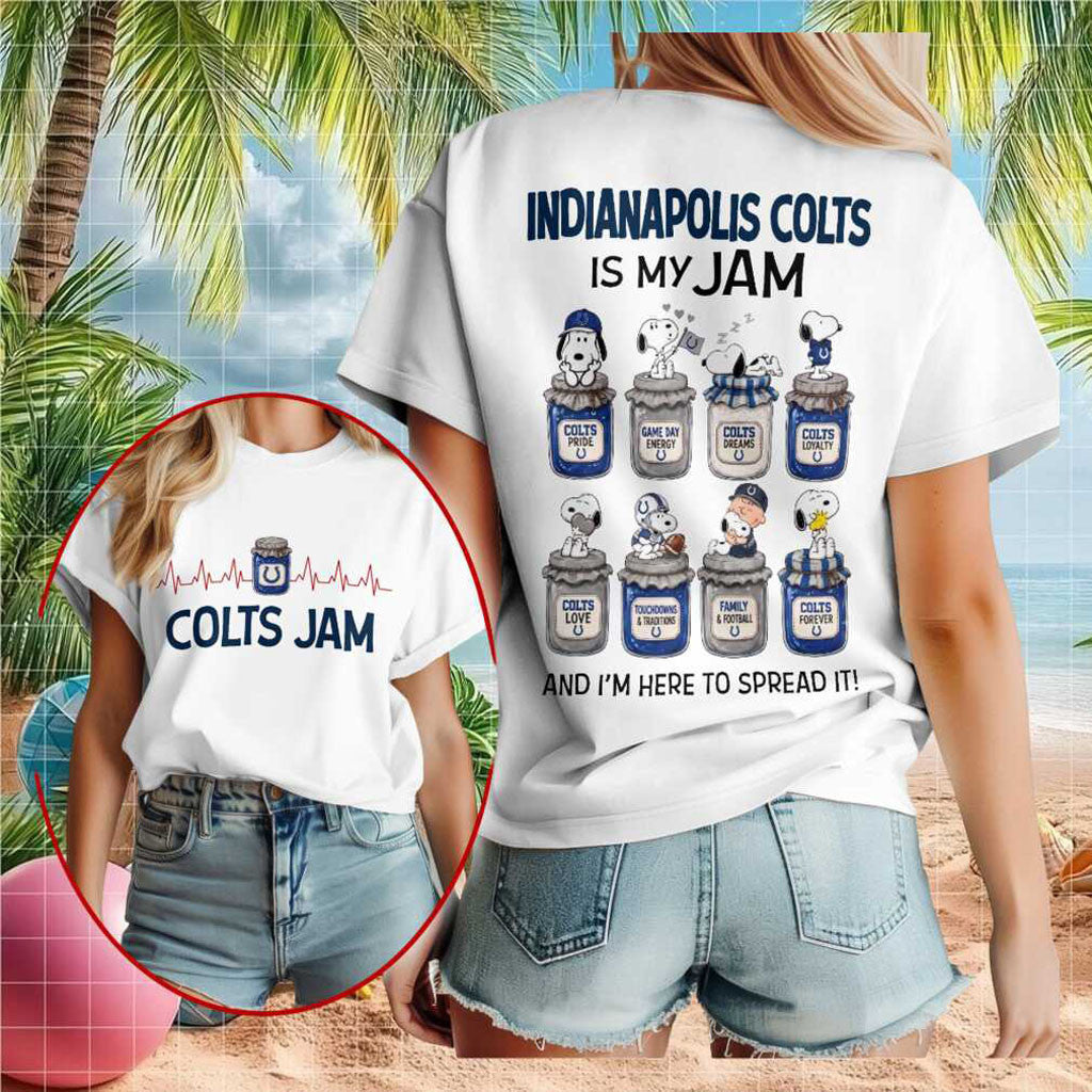 Indianapolis Football Peanuts Snoopy Jam Shirt Indianapolis Colts Merch Gift For Game Day - Merchluma