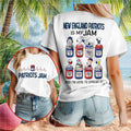 New England Patriots Snoopy Is My Jam Shirt NE Patriots Merch Present For Football Lovers - Merchluma